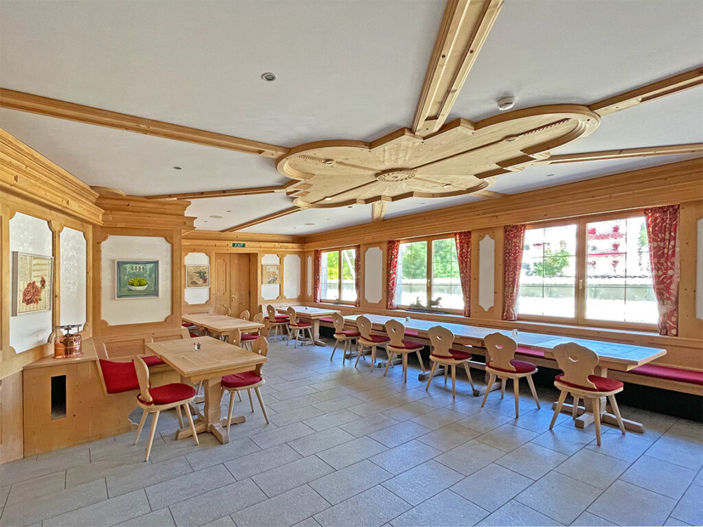 Banquet room at Hotel Corvatsch